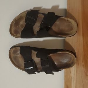 Birkenstocks black suede size 40 (womens 9.5)